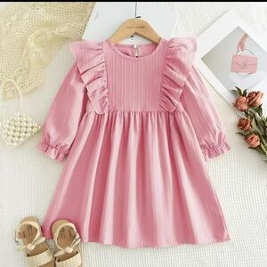 Pink Ruffled Kids Dress